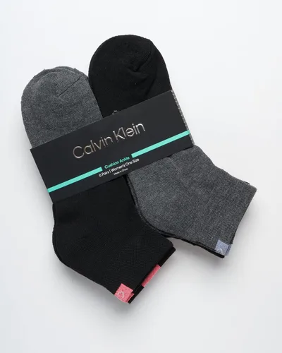 Vista 2 de Calvin Klein Calcetines deportivos para mujer - Calcetines tobilleros de corte de cuarto (6 unidades)