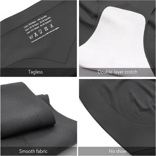 Vista 5 de FallSweet Ropa interior con control de abdomen que no se ve para mujer, bragas de cintura alta, paquete de calzoncillos cómodos