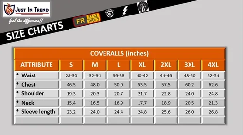 Vista 3 de Just In Trend - Overol resistente a las llamas (88 % algodón y 12 % nylon)