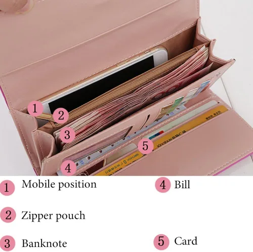 Vista 4 de Chunshop - Cartera larga para mujer diseño de corona