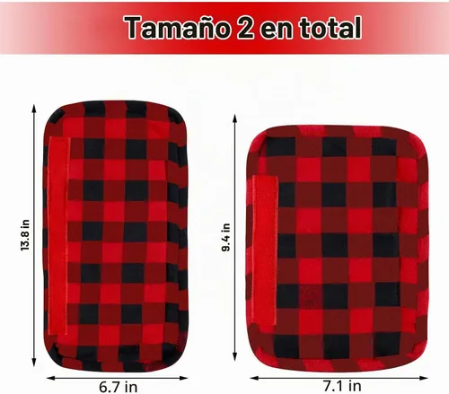 Vista 7 de Boao 6 piezas de cubiertas para manijas de puerta de refrigerador de Navidad, cubiertas gruesas de cuadros para gabinetes, cubiertas protectoras