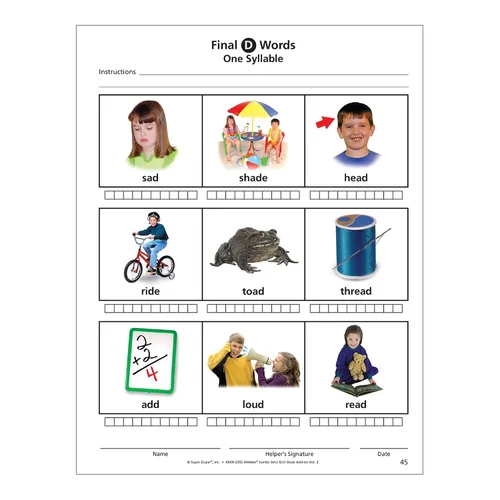 Vista 8 de Super Duper Publications Webber Jumbo Artic Drill Book Add-On Volume 3 Logopedia - Articulación Materiales educativos de aprendizaje para niños
