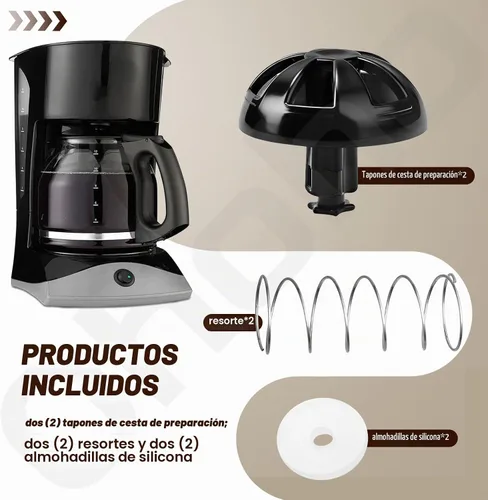 Vista 4 de Paquete de 2 válvulas de parada de agua para cafetera, cesta de cerveza para Mr. Coffee Black and Decker Hamilton Coffee Maker Parts 990117900