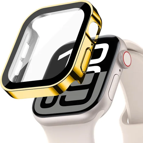 Vista 29 de Protección de Pantalla EIHAIHIS para Apple Watch Funda Serie 11 10 9 SE 8 7 6 5 4 40mm 44mm 41mm 45mm 42mm 46mm Vidrio Templado Impermeable PC