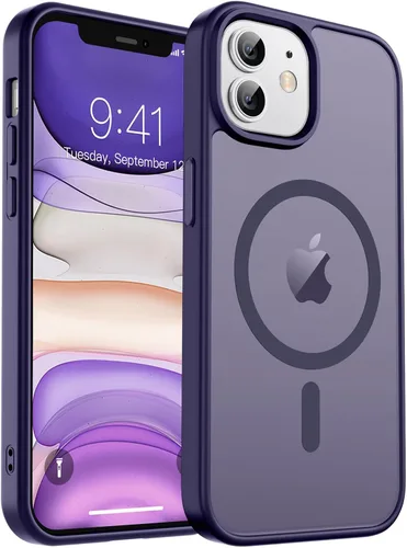 Vista 10 de zapica Funda magnética para iPhone Air, con protector de pantalla de vidrio templado, compatible con MagSafe, translúcida mate, a prueba de golpes