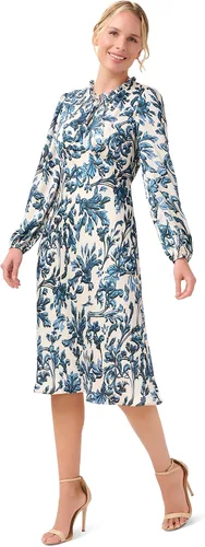 Vista 3 de Adrianna Papell Vestido midi con cuello de volantes