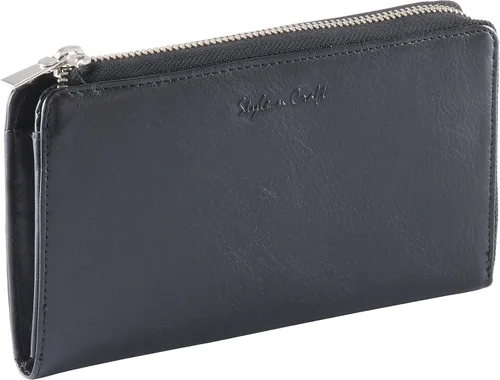 Vista 15 de Style N Craft Full-Grain Leather Clutch Wallet for Women, RFID-Protected with Multiple Card Holders