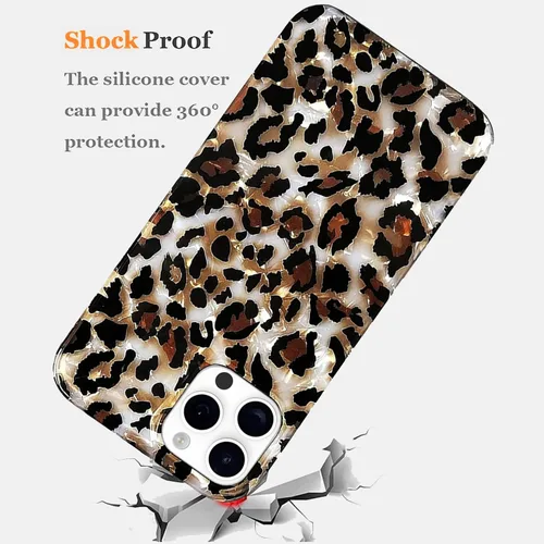 Vista 6 de J.west Funda compatible con iPhone 11 Pro Max de 6.5 pulgadas, diseño de leopardo para mujeres y niñas, bonito diseño de patrón de guepardo, funda
