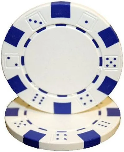 Vista 11 de Brybelly Clay Composite Striped Dice 11.5-gram Poker Chips (100-pack) - Blank Non-denominated Poker Chips - Custom Cash Games and Home Casino Poker