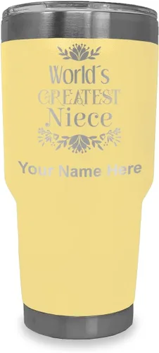 Vista 41 de LaserGram Vaso aislado al vacío de 20 onzas, con grabado personalizado incluido (negro)