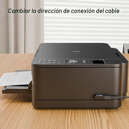 Vista 4 de Tipo-B macho USB 2.0 a hembra adaptador de extensión izquierdo+derecha+arriba+abajo en ángulo cada horizontal vertical en ángulo para escáner