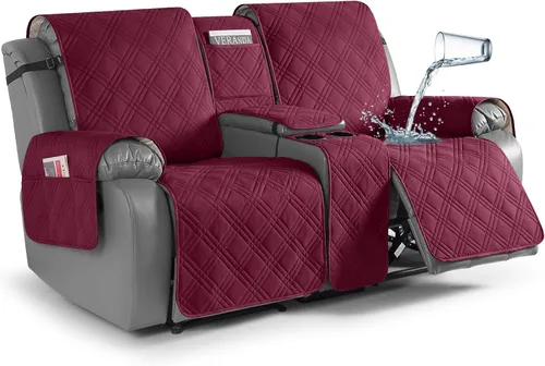 Vista 35 de TAOCOCO - Funda impermeable para sofá biplaza reclinable con consola central, 2 plazas