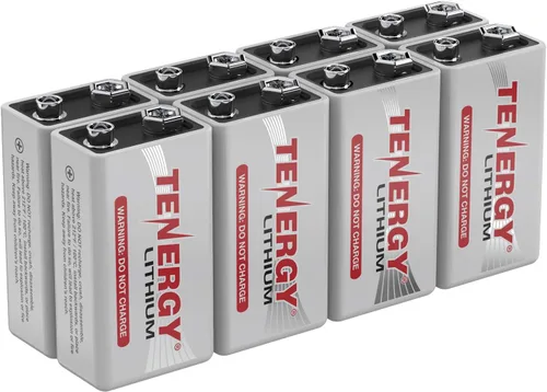 Vista 11 de Tenergy Baterías de litio de 9 V, baterías no recargables de 1200 mAh, 10 años de vida útil de litio de 9 voltios, paquete de 2