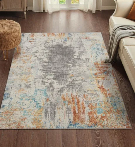 Vista 15 de LUXE WEAVERS Alfombra Artística de Área, Azul Oscuro-Azul Claro 2x3 Artistic, Cozy, Medium Pile