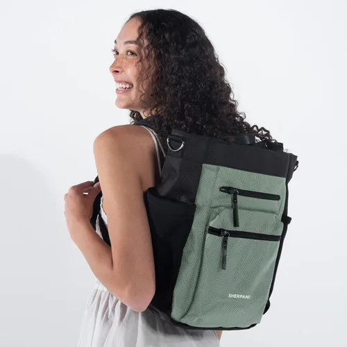 Vista 6 de Sherpani Soleil, mochila convertible antirrobo, bolsa 3 en 1, bolso cruzado, bolsa de viaje de 18 L, se adapta a portátiles de 13 pulgadas
