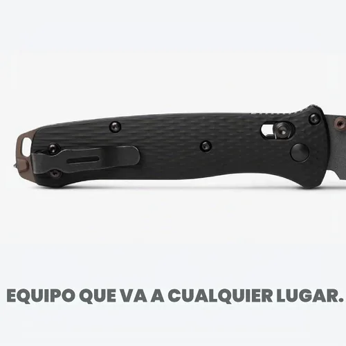 Vista 4 de Benchmade - Cuchillo táctico de rescate Bailout, cuchillo EDC, filo serrano, hoja tanto con mango de aluminio negro (537SGY-03)