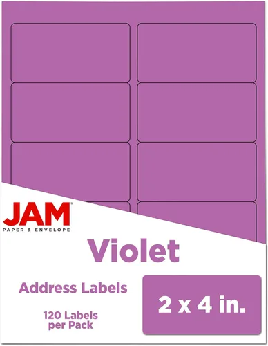 Vista 58 de Etiquetas de dirección de envío JAM PAPER - Rectangular - 1 1/3 x 4 - Rosa bebé pastel - 126/Paquete