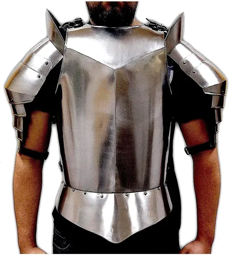 Vista 5 de IOTC Medieval Times - Pechera de acero, talla única, cromada, Cromado
