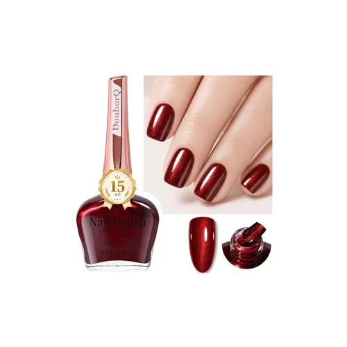 Vista 23 de DouborQ Esmalte de uñas de secado rápido de larga duración, malva Rojo Oscuro Rosa