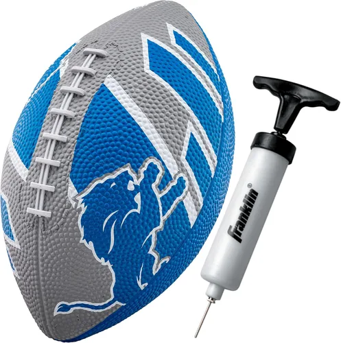 Vista 38 de Franklin Sports NFL Team Footballs - Rubber Youth Mini Balls for All Teams - Kids 8.5" Football + Air Pump Sets - Official NFL Licensed