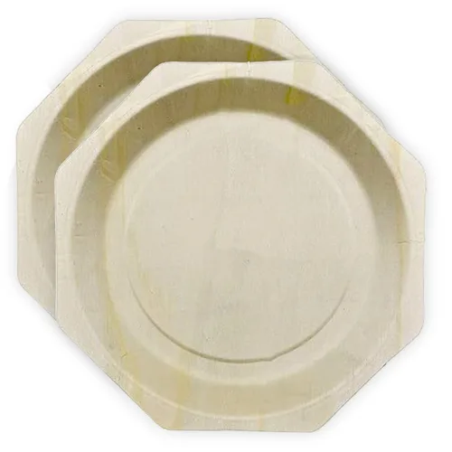 Vista 10 de Perfectware Earth Friendly - Platos desechables de madera de abedul de 5 pulgadas, totalmente naturales, de alta calidad, 100% compostables