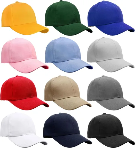 Vista 31 de Falari - 12 unidades de gorras de béisbol, lisas y de tamaño ajustable, venta al por mayor Verde militar