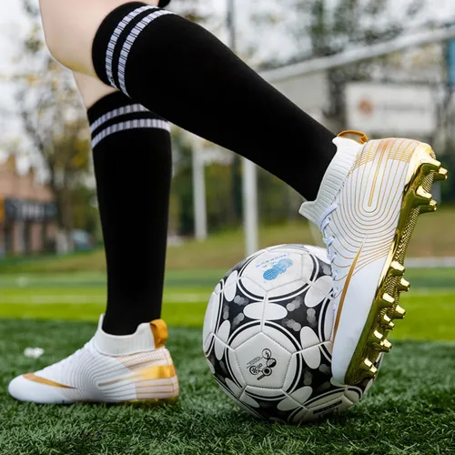 Vista 4 de Zapatos de fútbol para hombre, zapatos de fútbol para exteriores, botas de fútbol juveniles, zapatos de fútbol para niños