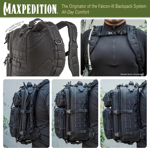 Vista 9 de Maxpedition Mochila Falcon-III™ (negro)