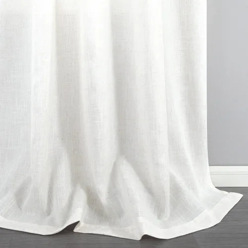 Vista 91 de KOUFALL Juego de 2 cortinas de puerta francesa, cortinas de lino para puerta/ventana, cortina transparente boho para cristal lateral delantero