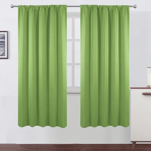 Vista 38 de LEMOMO Cortinas opacas de 42 x 54 pulgadas, juego de 2 paneles de cortinas con aislamiento térmico para oscurecer la habitación