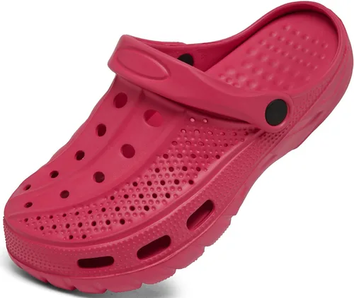 Vista 27 de ChayChax Zuecos con soporte de arco para hombre y mujer, zapatos de jardín, pantuflas antideslizantes para exteriores y playa con plantilla