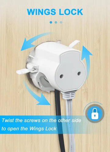 Vista 6 de Kit de gestión de cables de pared con accesorio de taladro de sierra perforadora - Incluye gestión de cables de alimentación y bajo voltaje