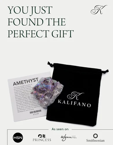 Vista 5 de KALIFANO Geoda de amatista Angel Aura – Amatista de alta energía unida por titanio para Reiki, Wicca, decoración de cristal y regalos metafísicos