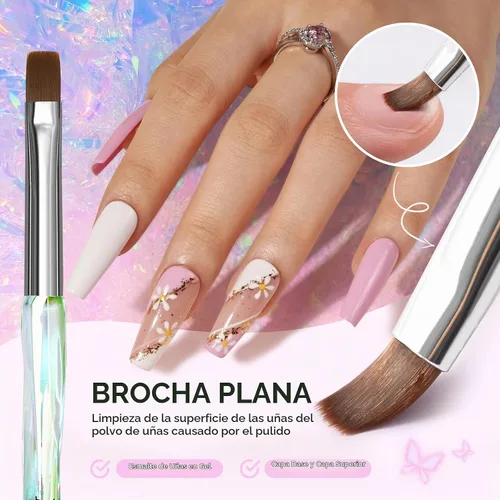Vista 3 de MelodySusie 4pcs Nail Art Clean Up Brush