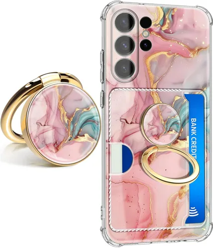 Vista 49 de Funda para Samsung Galaxy S23 FE con protector de pantalla, suave, a prueba de golpes, transparente, floral, funda protectora para mujer, diseño