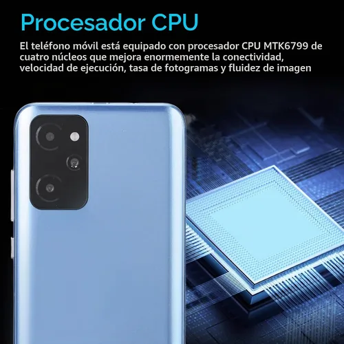 Vista 3 de Cuifati Teléfono inteligente desbloqueado, pantalla HD de teléfonos celulares de 4.66 pulgadas, teléfono inteligente Android desbloqueado de Azul