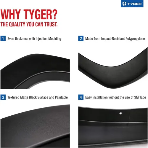 Vista 3 de Tyger Auto TG-FF6C4298 para Chevy Silverado 1500 2007-2013 5.8 pies Cama corta (no para Sierra) Excl. 2007 modelos clásicos Juego