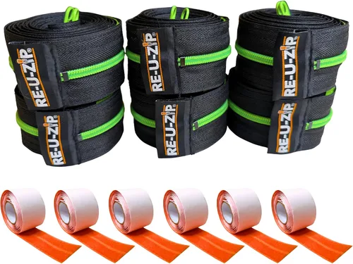 Vista 10 de RE-U-ZIP® Cremallera resistente reutilizable con barrera contra polvo Paquete Pro Sistema patentado de gancho y bucle Rentable y confiable Azul