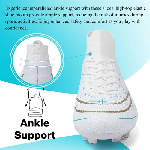 Vista 4 de GRESKY Zapatos de fútbol para hombre y mujer, zapatos de fútbol para niño grande AGTF