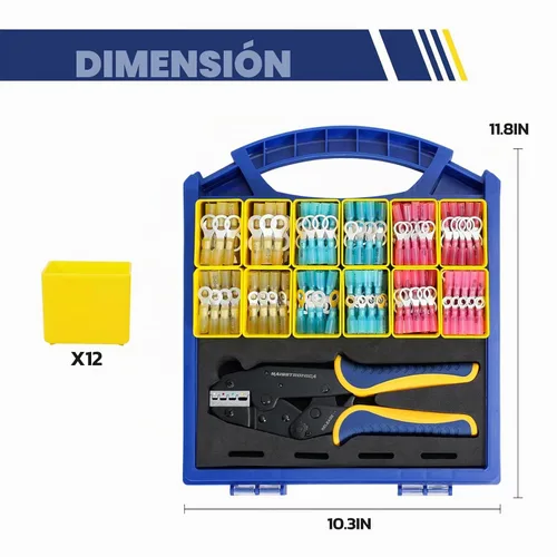 Vista 6 de haisstronica Juego de conectores de anillo termorretráctil de 300 piezas
