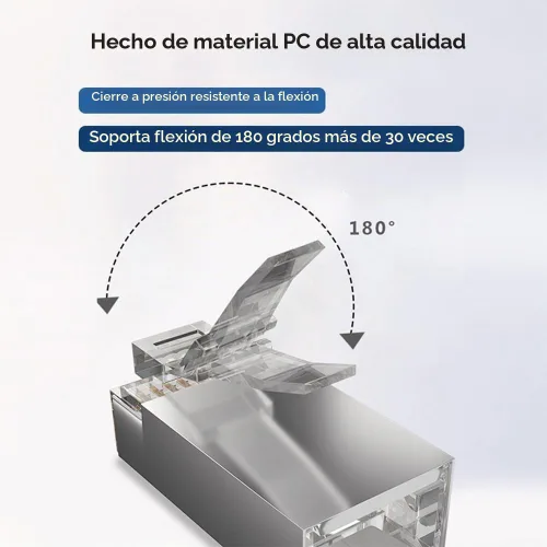 Vista 6 de Paquete de 50 conectores RJ45 Cat6 de paso blindado