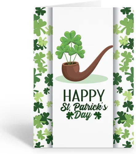 Vista 10 de Stonehouse Collection Surtido de tarjetas de felicitación del día de San Patricio, tarjetas irlandesas de la suerte, trébol, duende, decoraciones