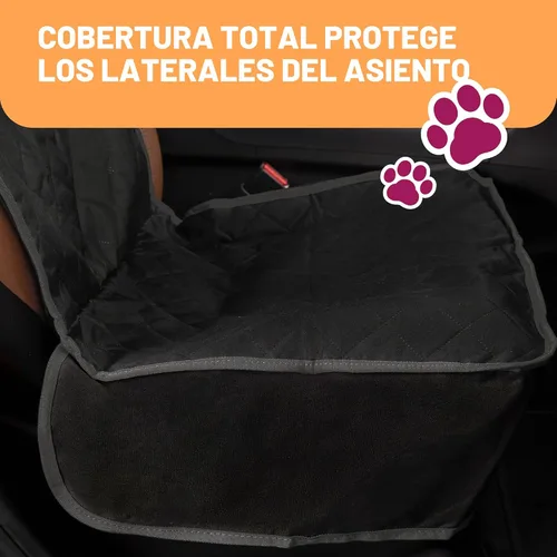 Vista 6 de Active Pets - Funda para asiento de coche para perros, protector impermeable para asiento delantero para SUV, camión y sedán, sistema de seguridad