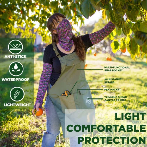 Vista 2 de FARMER'S DEFENSE Lightweight Garden Apron with Canvas Pockets