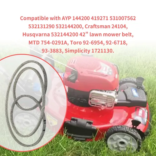 Vista 5 de Cinturón para cortacésped 144200 (1/2 x 88 pulgadas) para AYP Craftsman Husqvarna 523144200