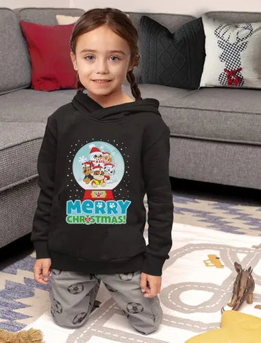 Vista 4 de Sudadera de Paw Patrol para niños pequeños, estilo feo de Navidad Chase Rubble