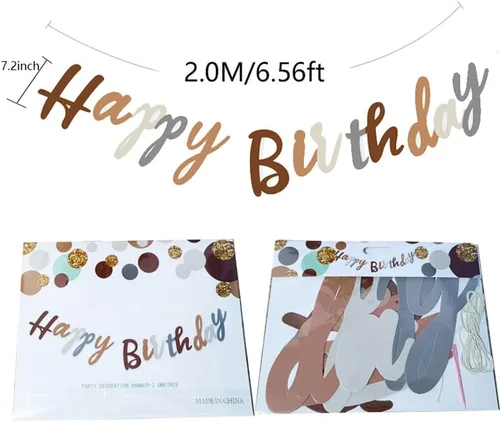 Vista 4 de Cartel de feliz cumpleaños con tema de oso con lindo cartel de oso, decoración de banderines para fiesta de cumpleaños, suministros para fiesta