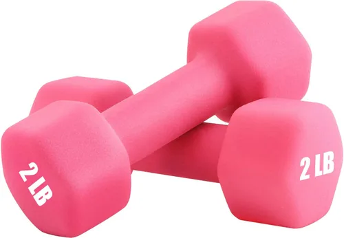 Vista 55 de Portzon Mancuernas de neopreno con agarre antideslizante para ejercicio de entrenamiento corporal total y tonificación muscular, compatible con 2