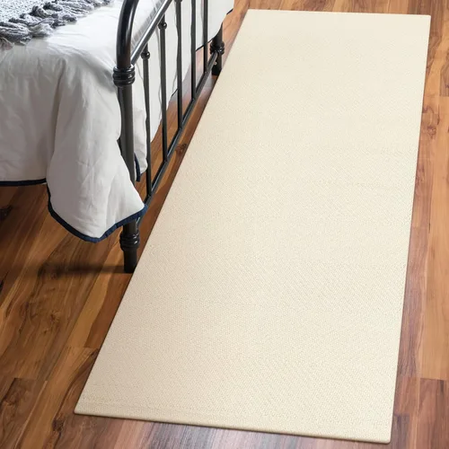 Vista 101 de LEEVAN Alfombra lavable para baño, alfombra tejida negra de 2 x 3 pies para entrada, alfombra de puerta delantera de algodón, alfombras pequeñas