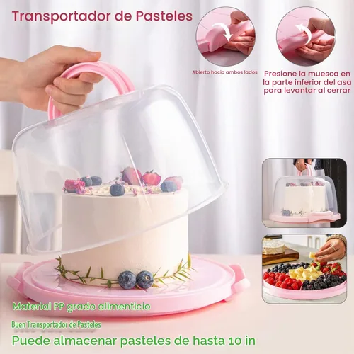 Vista 3 de Soporte giratorio y portador de pasteles de aleación de aluminio, kit de 268 piezas con 54 puntas de tubería, discos acrílicos para tartas, varias
